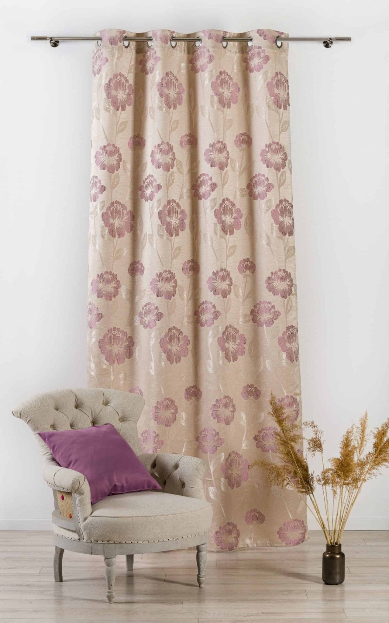 Draperie Camelie Bej-Mov, 140x245 cm