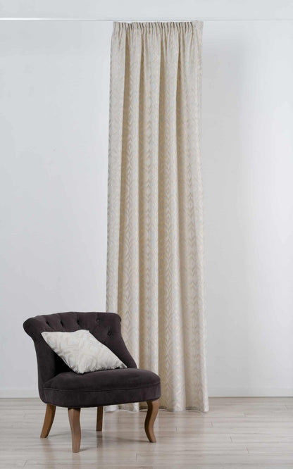 Draperie Shape Crem-Gri, 140x245 cm