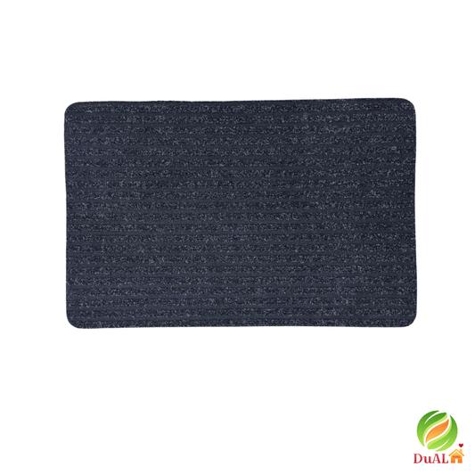 Pres De Intrare Striat Negru, 40x60 cm, Dreptunghi