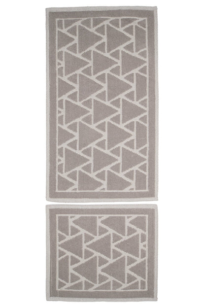 Set Covor Bumbac Crystal Maro, 2 covoare, 55x100 cm - 1 bucata, 40x55 cm - 1 bucata