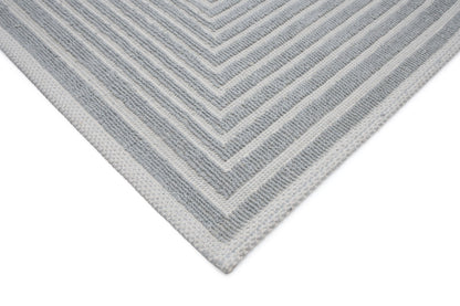 Set Covor Bumbac Frame Gri, 2 covoare, 55x100 cm - 1 bucata, 40x55 cm - 1 bucata