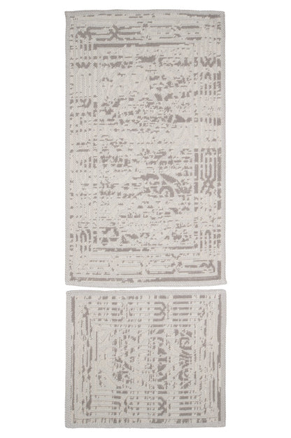 Set Covor Bumbac Herta Maro, 2 covoare, 55x100 cm - 1 bucata, 40x55 cm - 1 bucata