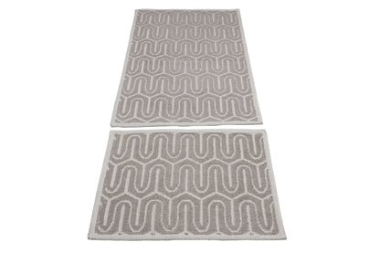 Set Covor Bumbac Nexus Maro, 2 covoare, 55x100 cm - 1 bucata, 40x55 cm - 1 bucata