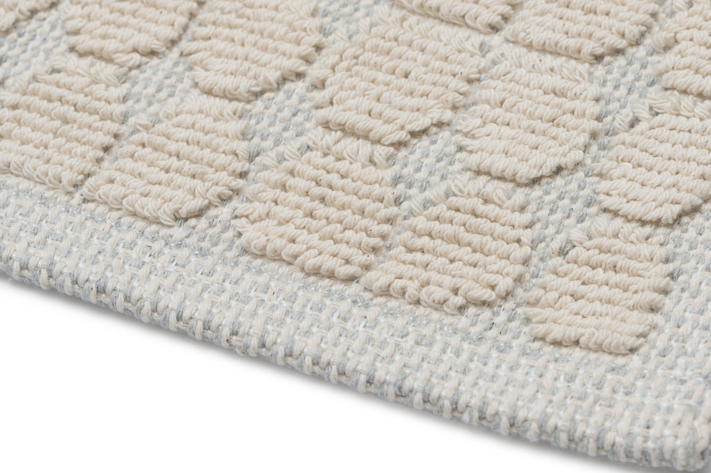 Set Covor Bumbac Pibo Bej, 2 covoare, 55x100 cm - 1 bucata, 40x55 cm - 1 bucata