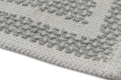 Set Covor Bumbac Pixo Gri, 2 covoare, 55x100 cm - 1 bucata, 40x55 cm - 1 bucata