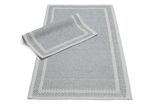 Set Covor Bumbac Pixo Gri, 2 covoare, 55x100 cm - 1 bucata, 40x55 cm - 1 bucata
