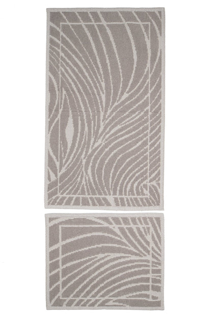 Set Covor Bumbac Silko Maro, 2 covoare, 55x100 cm - 1 bucata, 40x55 cm - 1 bucata