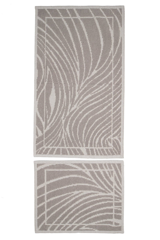 Set Covor Bumbac Silko Maro, 2 covoare, 55x100 cm - 1 bucata, 40x55 cm - 1 bucata