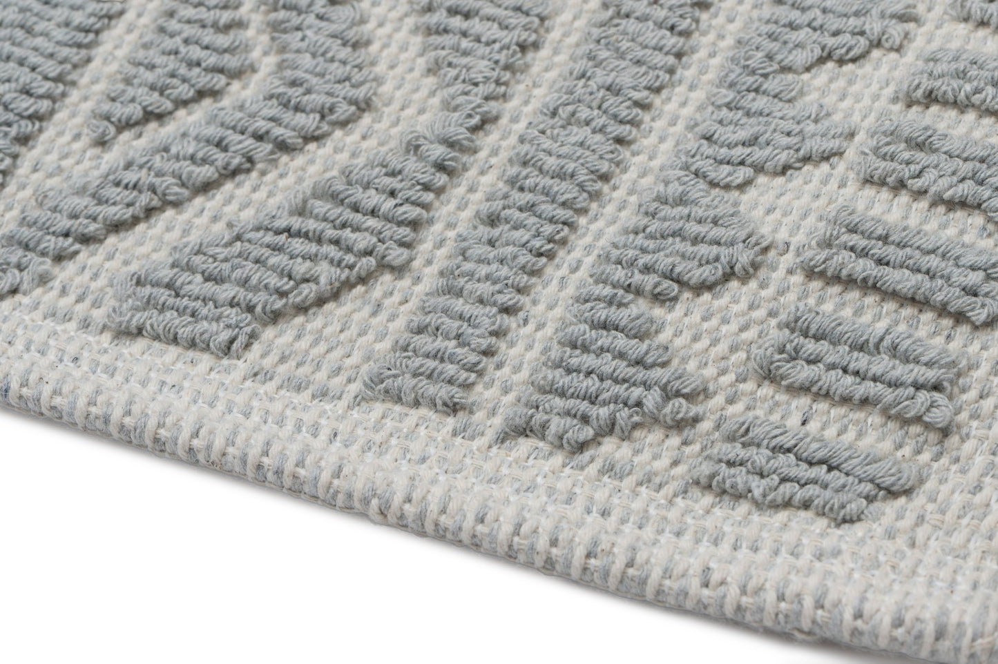 Set Covor Bumbac Trado Gri, 2 covoare, 55x100 cm - 1 bucata, 40x55 cm - 1 bucata