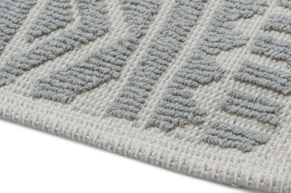 Set Covor Bumbac Trado Gri, 2 covoare, 55x100 cm - 1 bucata, 40x55 cm - 1 bucata