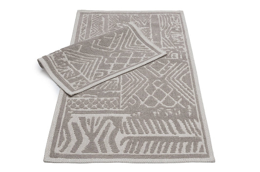 Set Covor Bumbac Vektor Maro, 2 covoare, 55x100 cm - 1 bucata, 40x55 cm - 1 bucata
