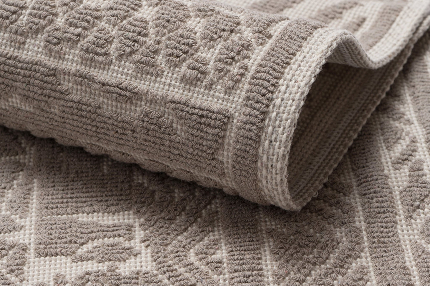 Set Covor Bumbac Vektor Maro, 2 covoare, 55x100 cm - 1 bucata, 40x55 cm - 1 bucata