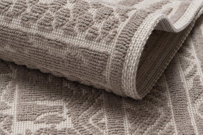 Set Covor Bumbac Vektor Maro, 2 covoare, 55x100 cm - 1 bucata, 40x55 cm - 1 bucata