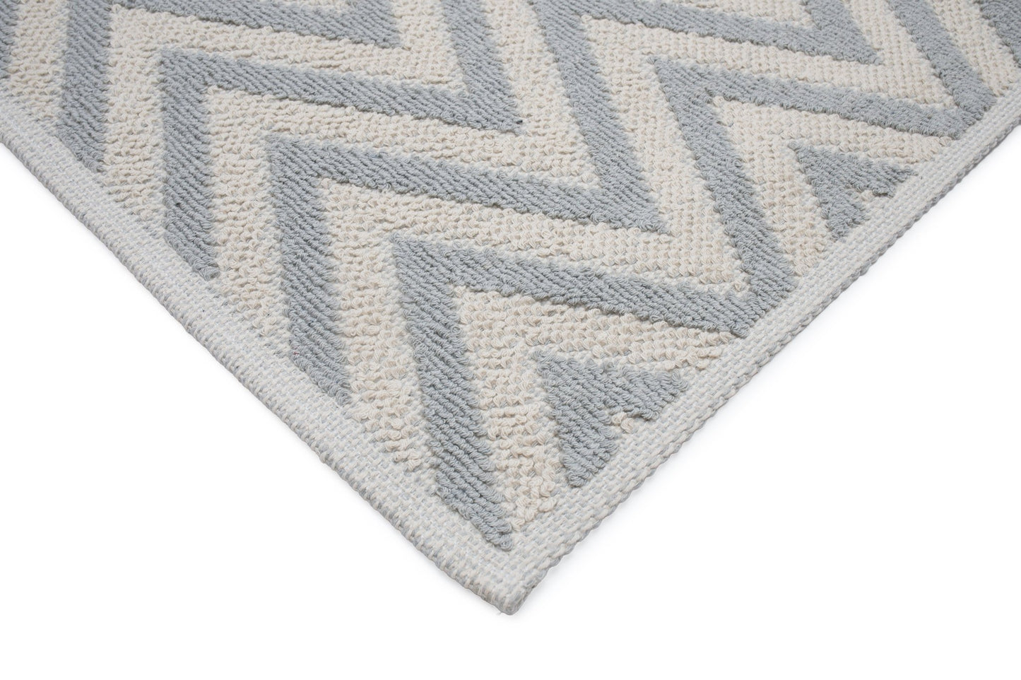 Set Covor Bumbac Zigo Gri, 2 covoare, 55x100 cm - 1 bucata, 40x55 cm - 1 bucata