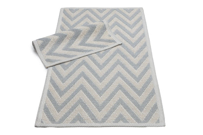 Set Covor Bumbac Zigo Gri, 2 covoare, 55x100 cm - 1 bucata, 40x55 cm - 1 bucata