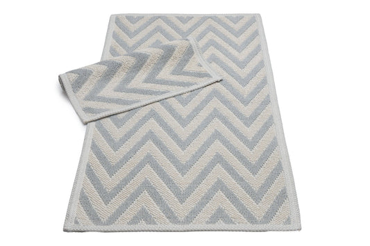 Set Covor Bumbac Zigo Gri, 2 covoare, 55x100 cm - 1 bucata, 40x55 cm - 1 bucata