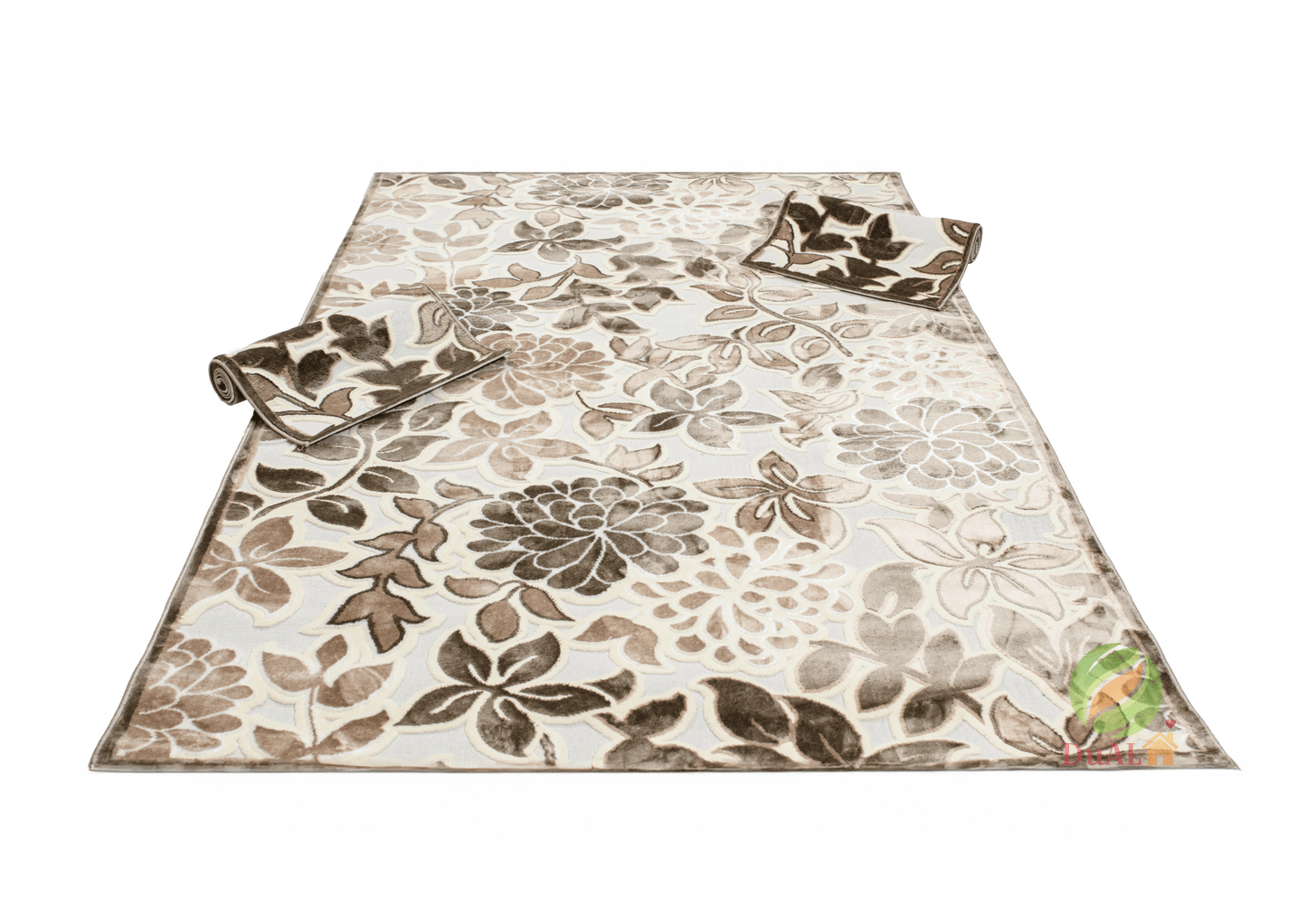 Set Covor Defne Camil Crem, 3 covoare, 160x220 cm - 1 bucata, 60x120 cm - 2 bucati
