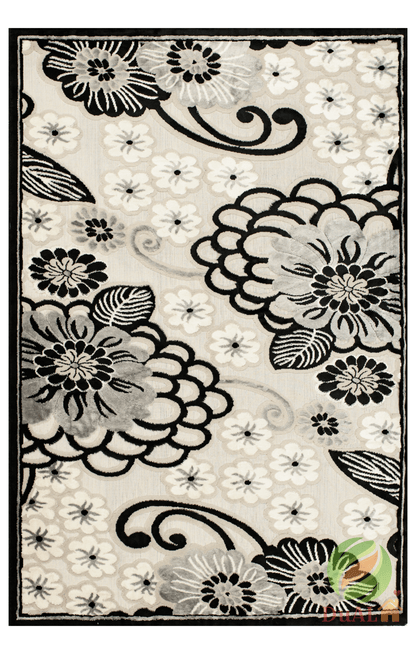 Set Covor Defne Carola Gri - Negru, 3 covoare, 140x210 cm - 1 bucata, 60x120 cm - 2 bucati