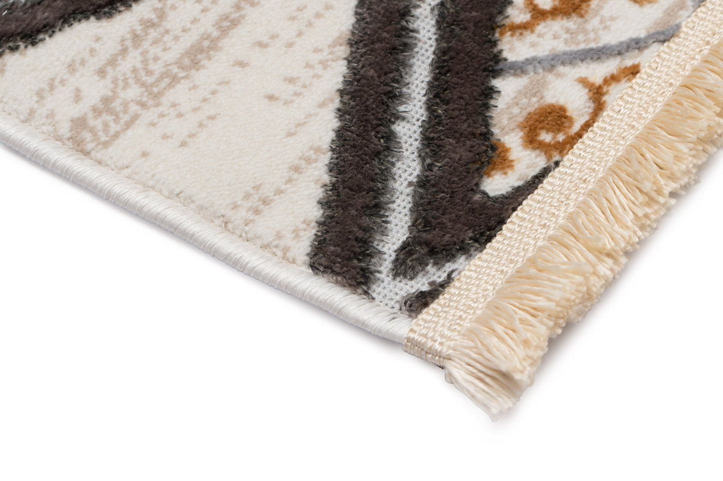 Set Covor Defne Dinamic Bej-Gri, 3 covoare, 140x210 cm - 1 bucata, 60x120 cm - 2 bucati
