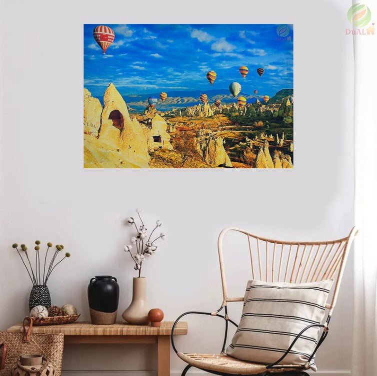 Tablou Canvas cu led, Cappadocia, Multicolor