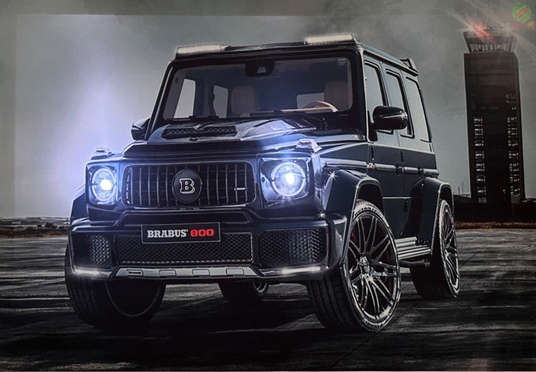 Tablou Canvas cu led, Mercedes Brabus, negru