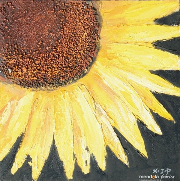 Hand Painted Painting Sunflower B, 40x40 cm