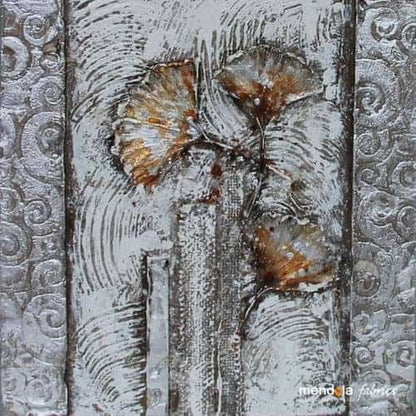 Tablou Pictat Manual Frozen Flowers, 30x30 cm, FSC 100%