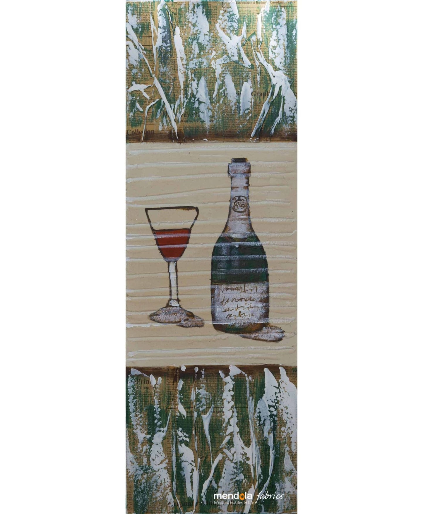 Tablou Pictat Manual Pinot Noir, 90x30 cm