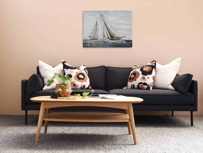 Tablou Pictat Manual Sailboats, 60x90 cm, FSC 100%