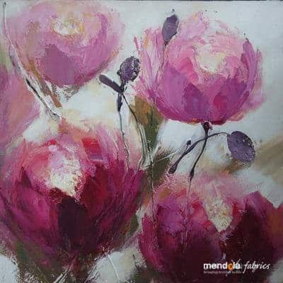 Hand Painted Painting Roses, 60x60 cm