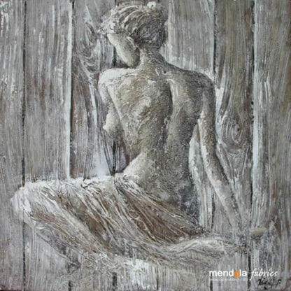 Tablou Pictat Manual Young Girl 80x80 cm, FSC 100%