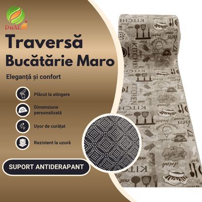 Traversa Antiderapanta Bucatarie Maro, Metraj B